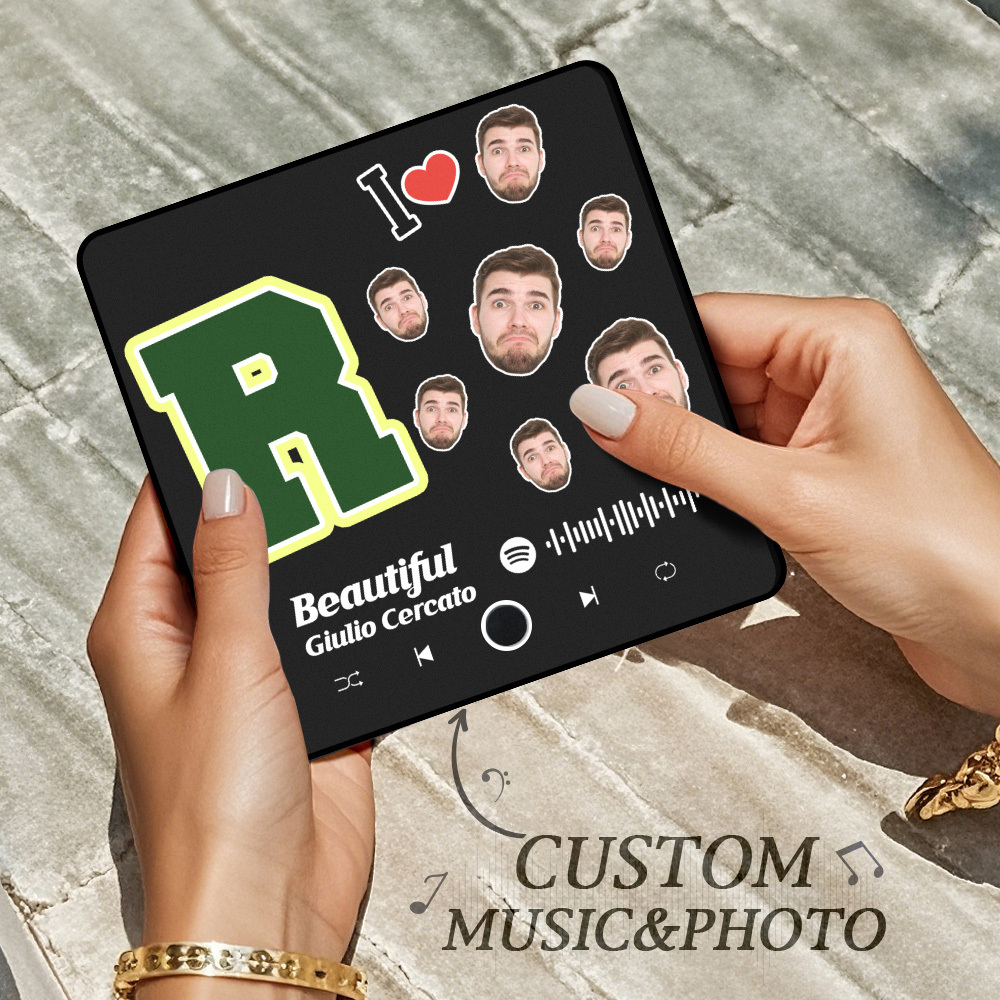 Personalisierter Fotoalbum-musik-kühlschrankmagnet, Foto-musik-kühlschrank, Personalisierter Telefon-musik-kühlschrankmagnet, Pro, Den Ich Liebe - MyFaceSocksDE