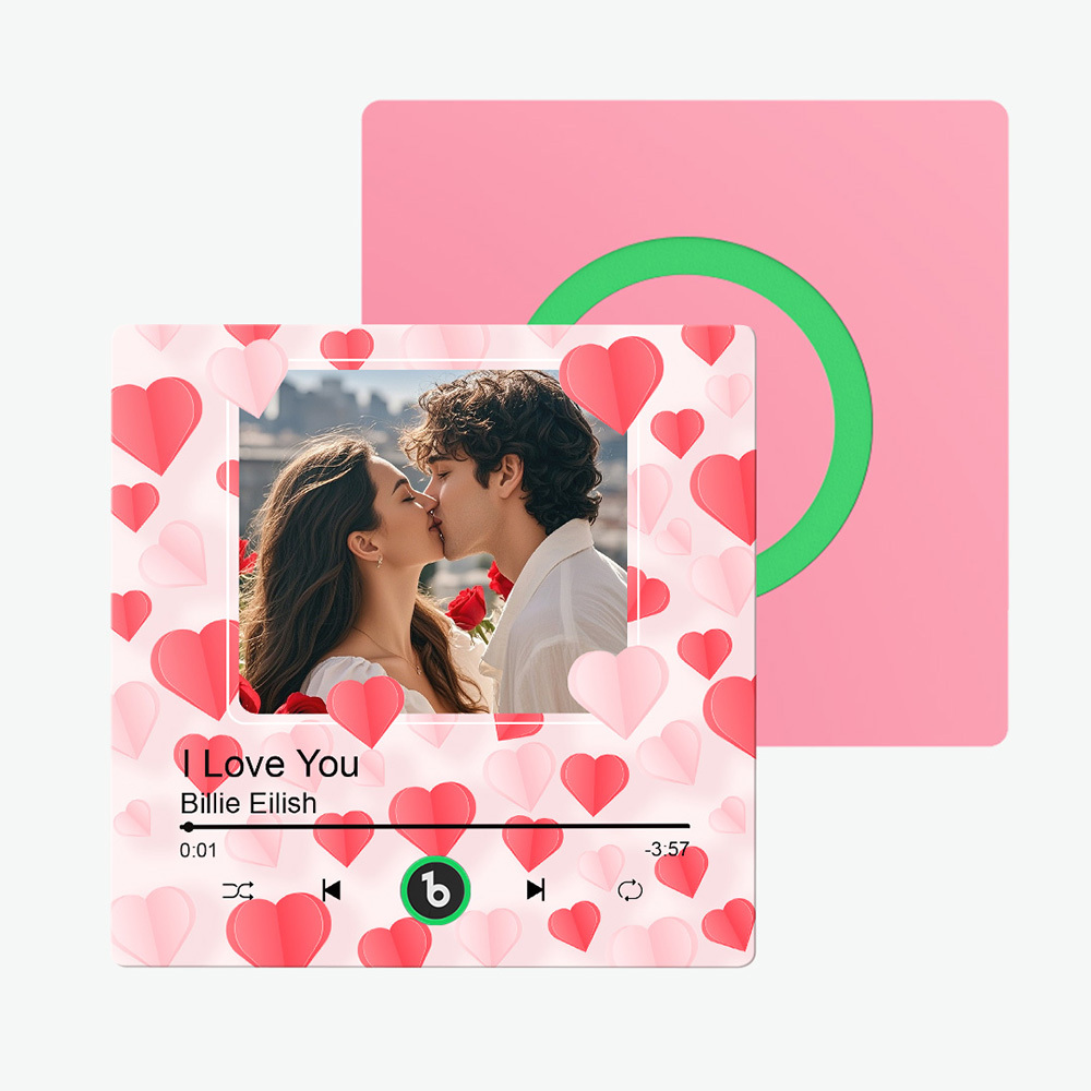 Benutzerdefinierte Musik-kühlschrankmagnete, Benutzerdefinierter Musik-kühlschrankmagnet, Bunter Rahmen, Album-kühlschrankmagnet, Kann Lieder Abspielen, Geschenk Für Liebhaber - MyFaceSocksDE