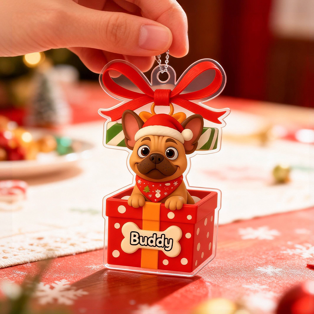 Individuell Gestalteter Autoanhänger „haustierliebe Im Strumpf" Für Süße Hunde Und Katzen – Weihnachtsgeschenk Aus Acryl – Liebevolle Erinnerung An Ihre Haustiere - MyFaceSocksDE