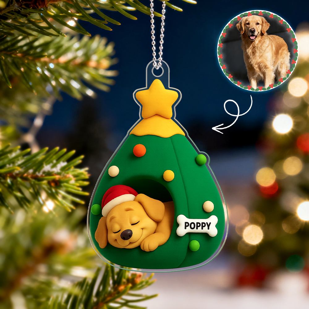 Individuell Gestalteter Autoanhänger „haustierliebe Im Strumpf" Für Süße Hunde Und Katzen – Weihnachtsgeschenk Aus Acryl – Liebevolle Erinnerung An Ihre Haustiere - MyFaceSocksDE