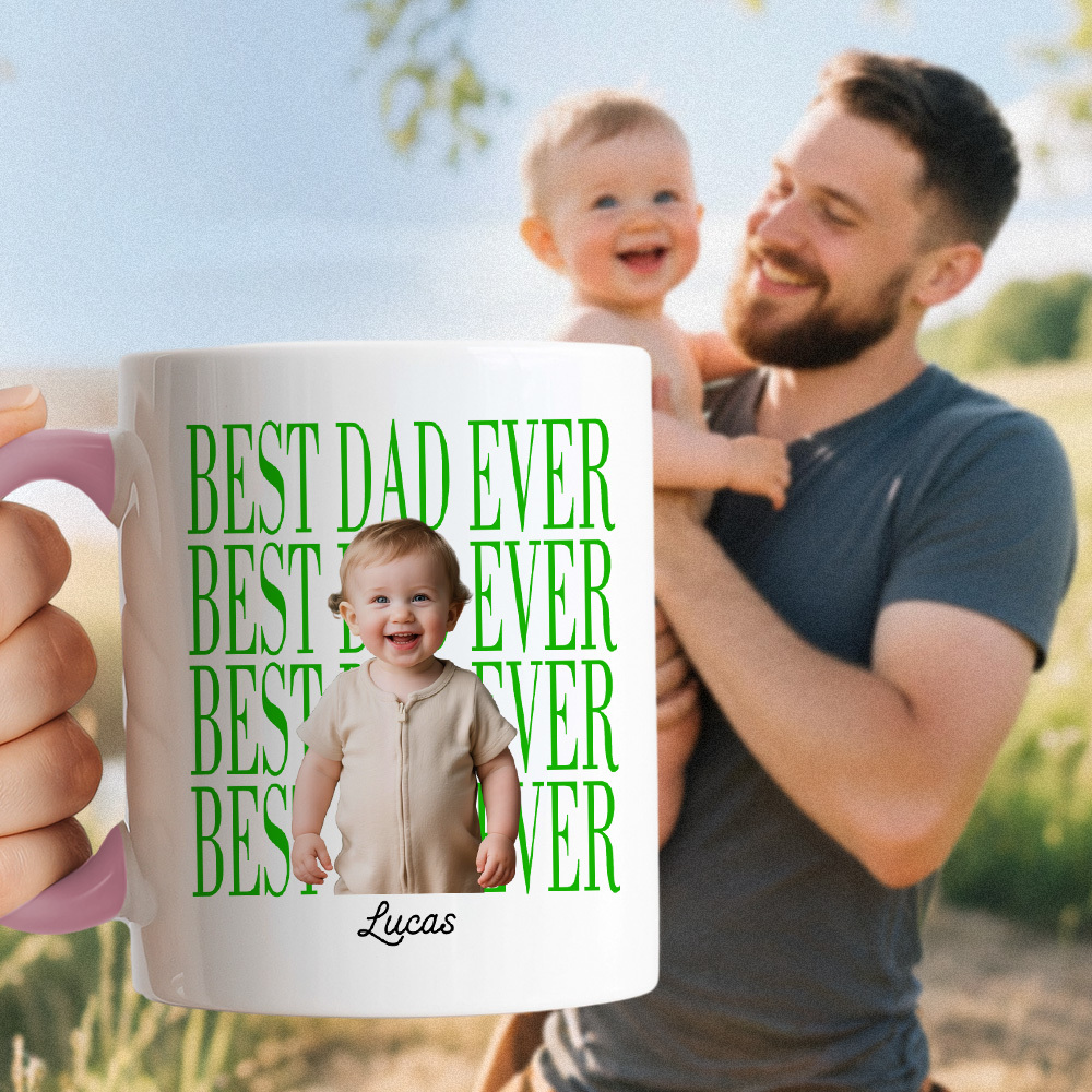 Personalisierte Baby-Foto-Tasse Für Papa, Personalisierte Tasse Für Den Besten Papa Aller Zeiten, Andenken Zum Vatertag, Geschenk Für Papa, Tasse Für Den Besten Papa Aller Zeiten, Vatertag, Geschenk Für Neuen Papa - MyFaceSocksDE