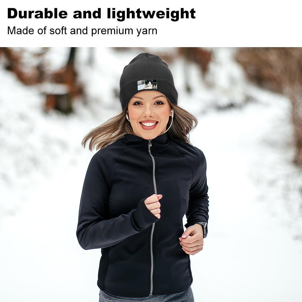 Benutzerdefinierte Strickmütze Personalisierte Unisex Winter Foto Hüte Beanie Hüte Weihnachtsgeschenk Für Kinder - GesichtSocken
