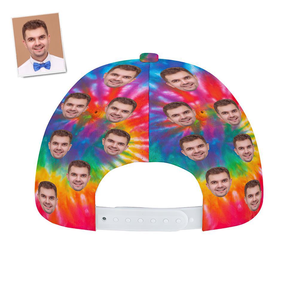 Benutzerdefinierte Kappe Personalisiertes Gesicht Baseballmützen Erwachsene Unisex Bedruckte Modekappen Geschenk - Tie Dye - GesichtSocken