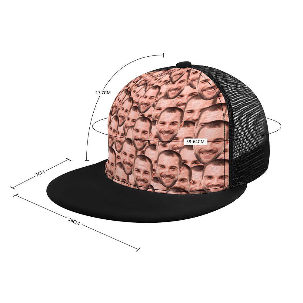 Benutzerdefinierte Kappe Personalisierte Mash Face Baseball Caps Erwachsene Unisex Bedruckte Modekappen Geschenk - GesichtSocken