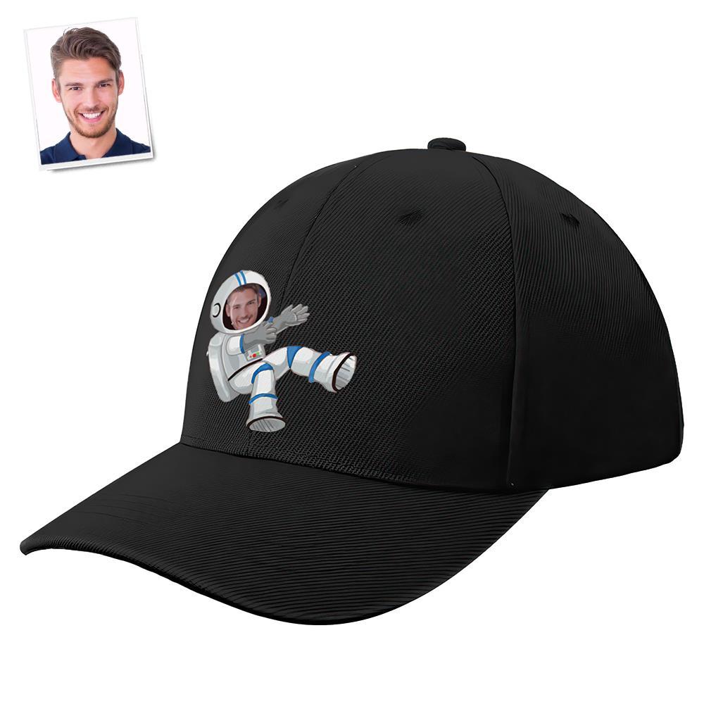 Benutzerdefinierte Kappe Personalisiertes Gesicht Baseballmützen Erwachsene Unisex Bedruckte Modekappen Geschenk - Astronaut - GesichtSocken