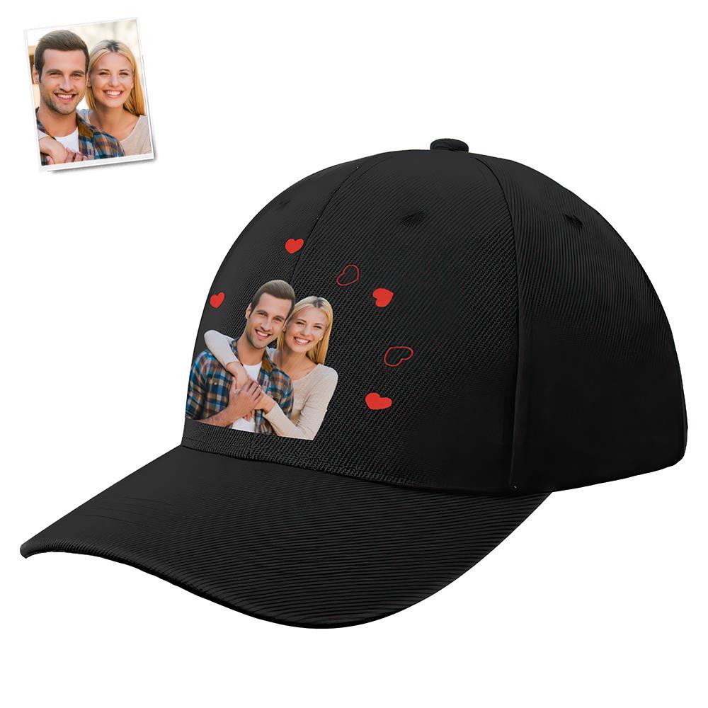 Benutzerdefinierte Kappe Personalisierte Foto-baseballmützen Erwachsene Unisex Bedruckte Modekappen Geschenk – Paare - GesichtSocken