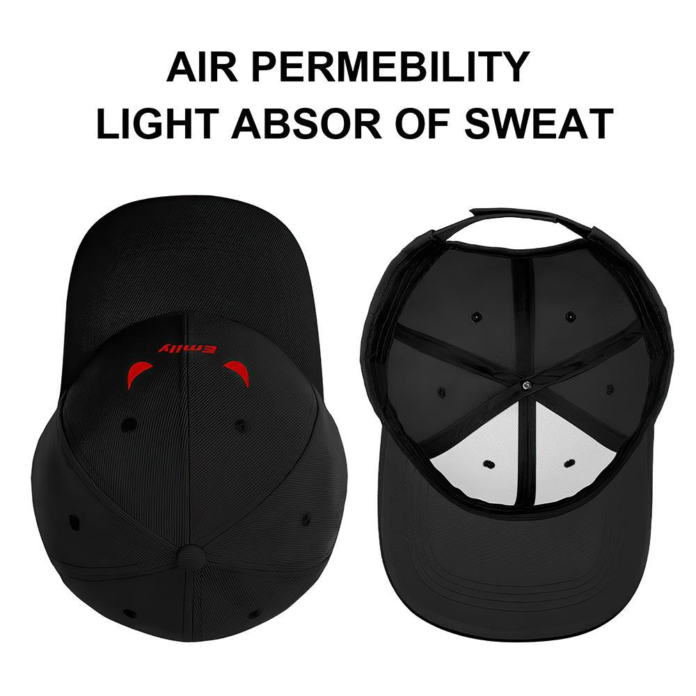Benutzerdefinierte Kappe Personalisierte Baseballkappen Mit Text Erwachsene Unisex Bedruckte Modekappen Geschenk - Teufelshörner - GesichtSocken