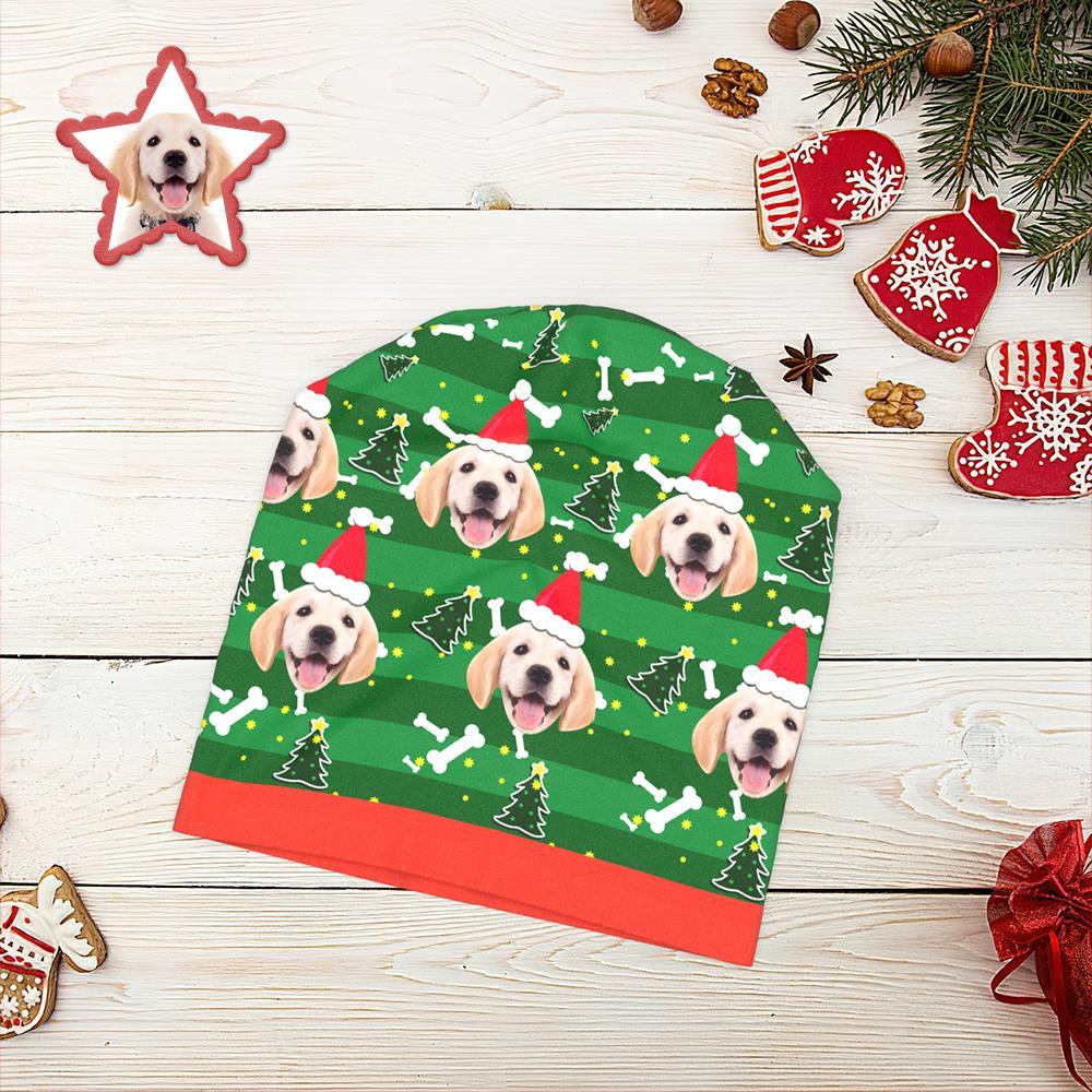 Benutzerdefinierte Full Print Pullover Cap Personalisierte Foto Beanie Mützen Weihnachtsgeschenk Für Ihn - Süßer Hund - GesichtSocken