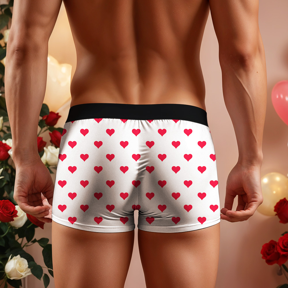 Personalisierte Herren-boxershorts Mit Gesichtsaufdruck Zum Valentinstag – Geschenkidee Mit Individuellem Foto Und Lustigem Aufdruck - MyFaceSocksDE