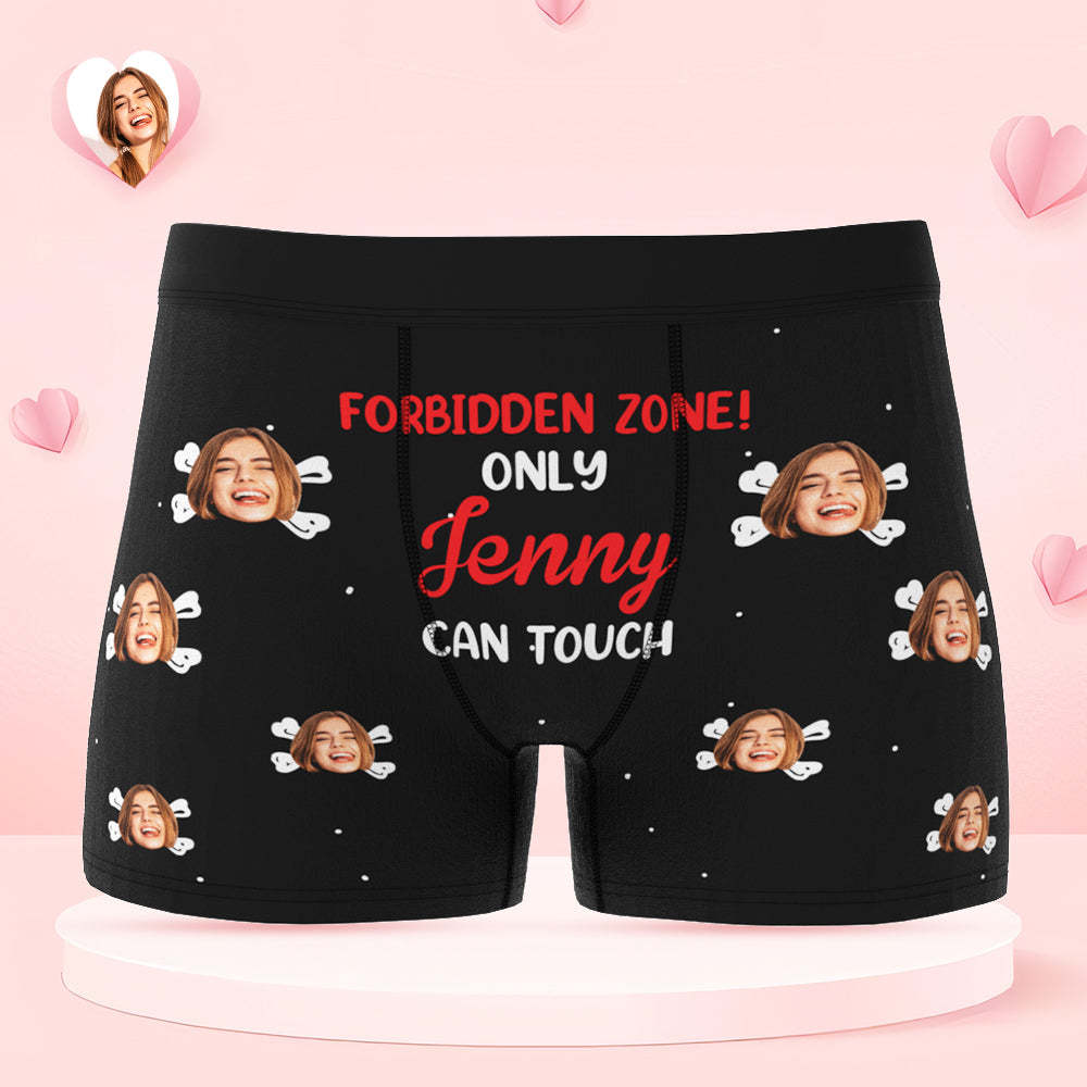 Benutzerdefinierte Gesichtsunterwäsche, Personalisierter Name, Boxershorts Und Höschen, Valentinstagsgeschenke Für Paare - GesichtSocken