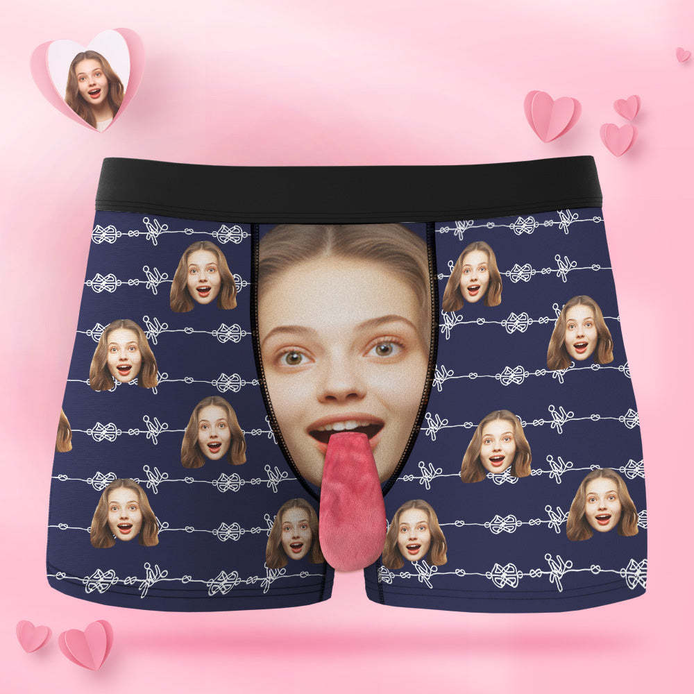 Benutzerdefinierte Gesichtsunterwäsche, Personalisierte Magnetische Zungenunterwäsche, Valentinstagsgeschenke - GesichtSocken