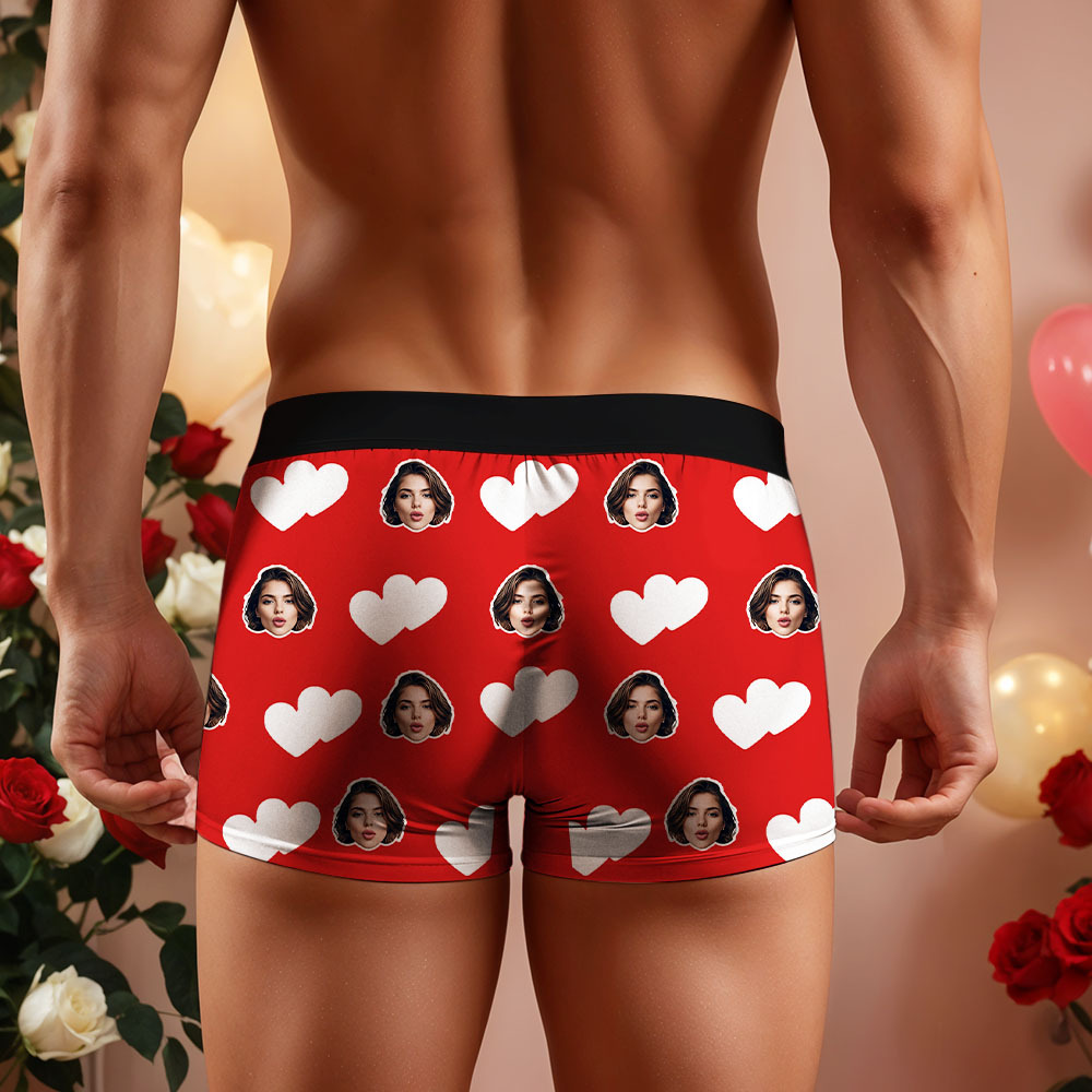 Benutzerdefinierte Gesichts-boxershorts Für Herren. Dies Gehört Zum Namen. Gesichts-boxershorts. Personalisierte Rosa Gesichts-boxershorts. Valentinstag-unterwäsche-geschenk - MyFaceSocksDE