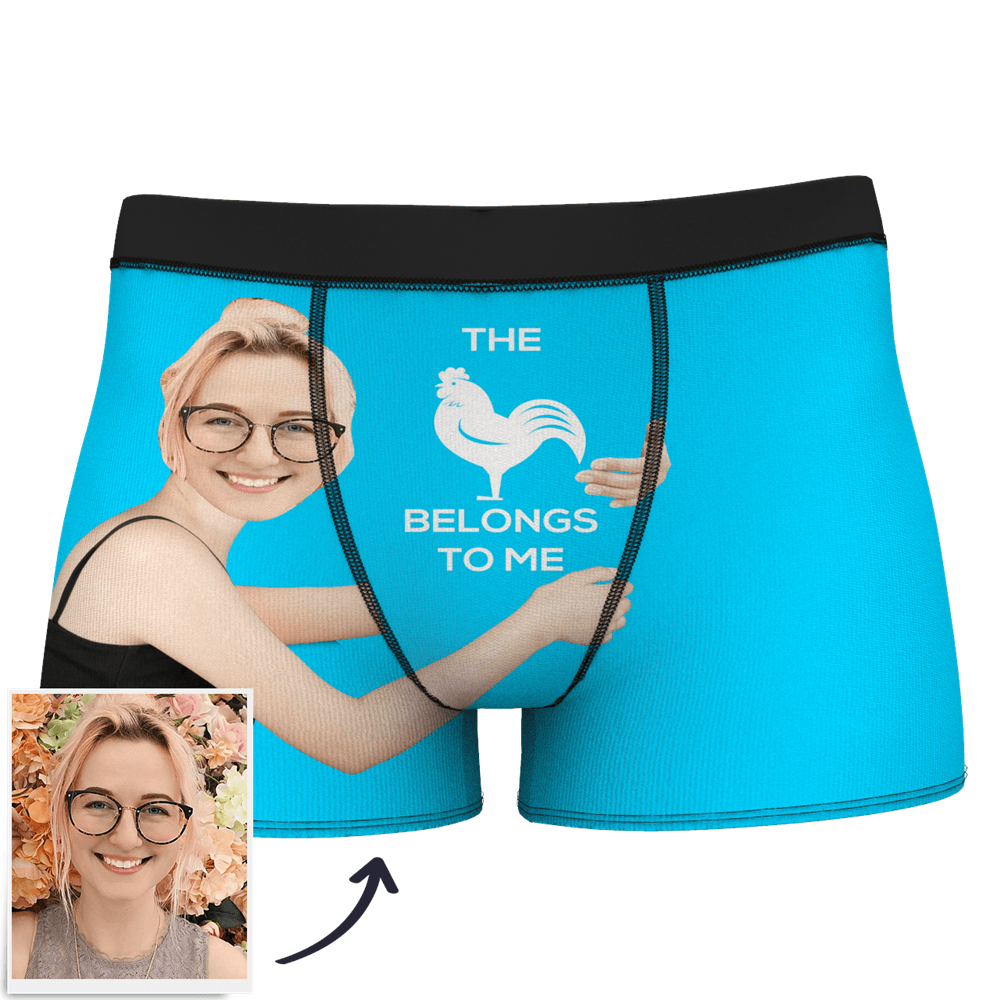 Men's Custom Face On Body Boxer Shorts - This belong to me
