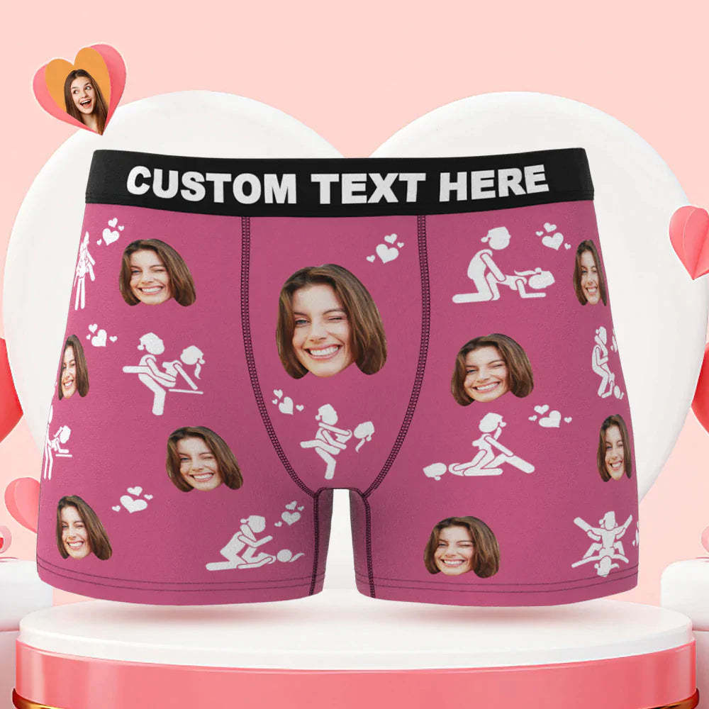 Benutzerdefinierte Männer Face Boxer Briefs Just Do It Personalisiertes Lustiges Valentinstagsgeschenk Für Ihn - GesichtSocken