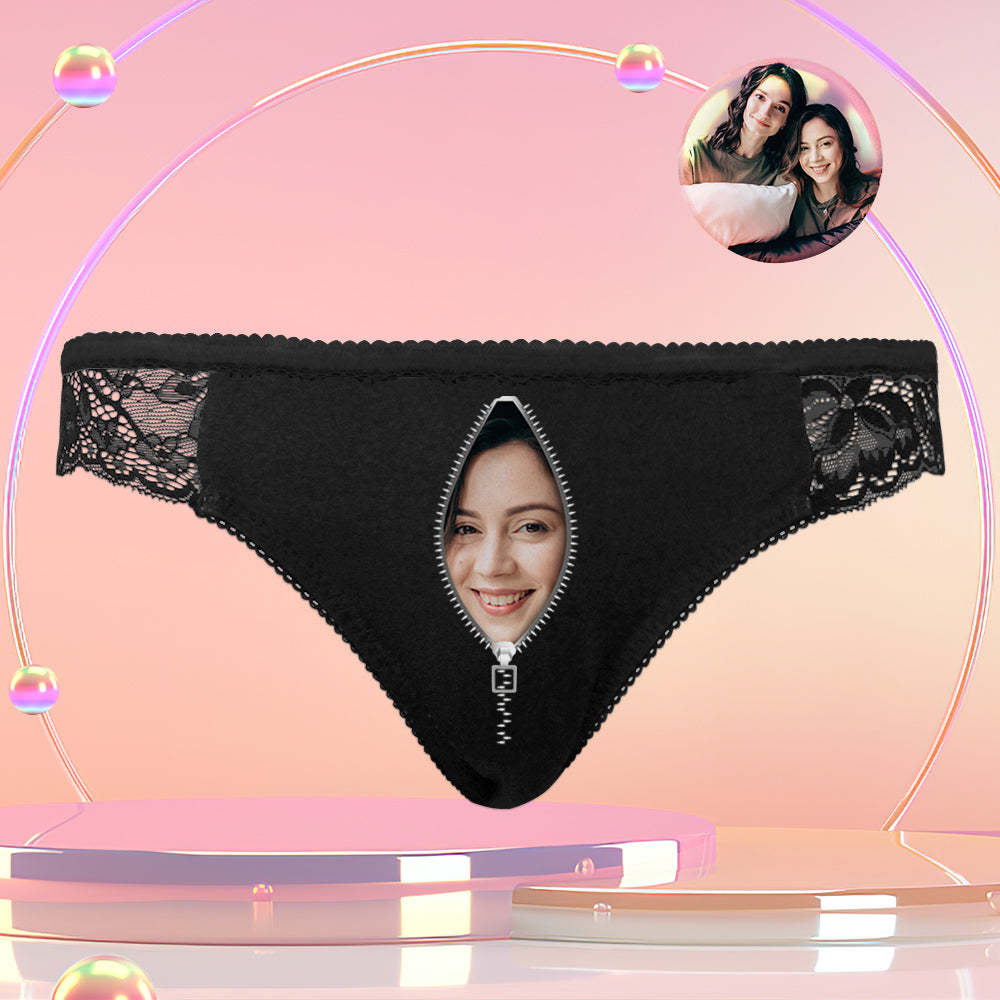 Benutzerdefinierte Frauen Lace Panty Face Sexy Höschen Personalisierte Lgbt-geschenke - GesichtSocken