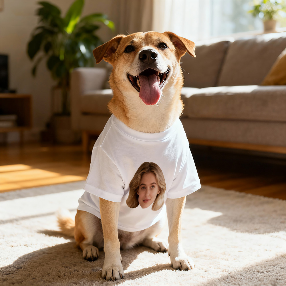 Individuelles Foto-t-shirt-set: Partnerlook Für Hund Und Besitzer – Personalisiertes Geschenk Für Tierliebhaber - MyFaceSocksDE