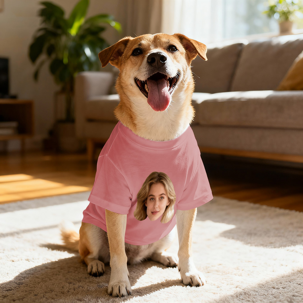 Individuelles Foto-t-shirt-set: Partnerlook Für Hund Und Besitzer – Personalisiertes Geschenk Für Tierliebhaber - MyFaceSocksDE