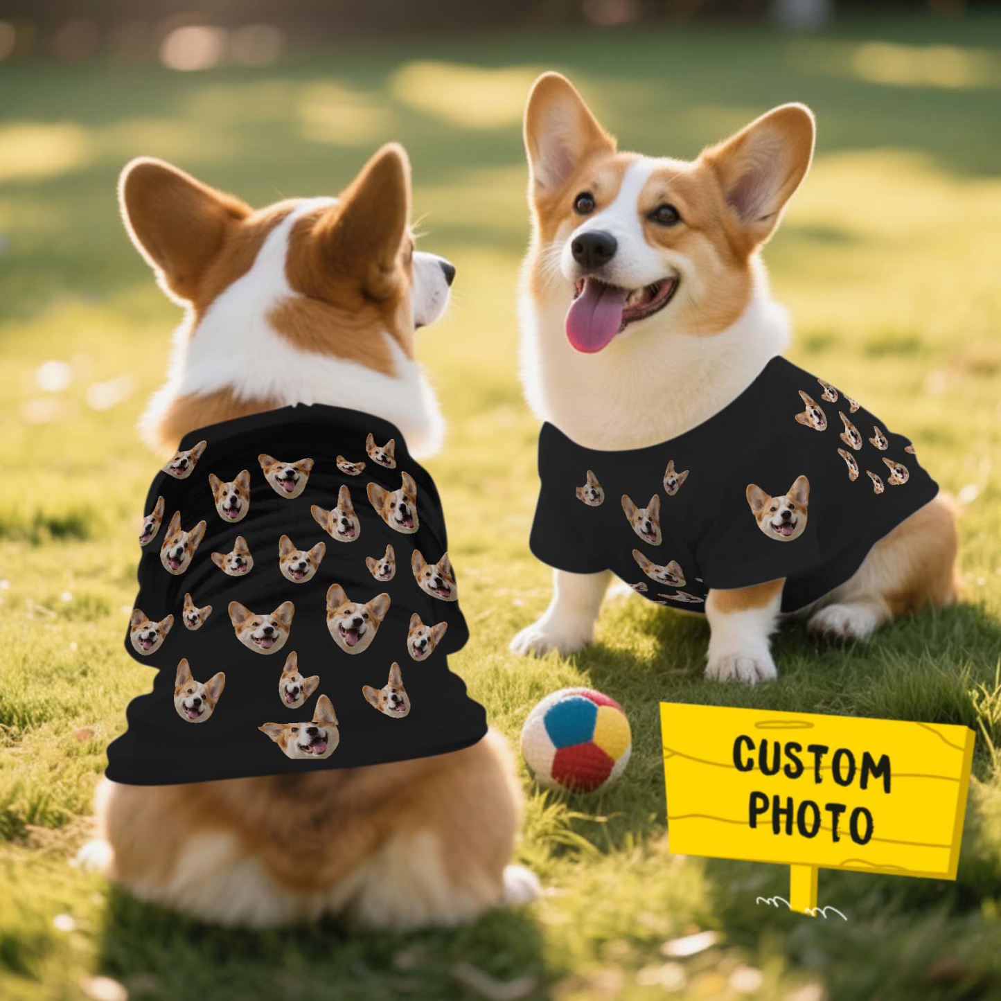 Personalisiertes T-shirt Mit Foto Und Text – Hunde-shirt, Individuelles Geschenk Für Tierliebhaber - MyFaceSocksDE