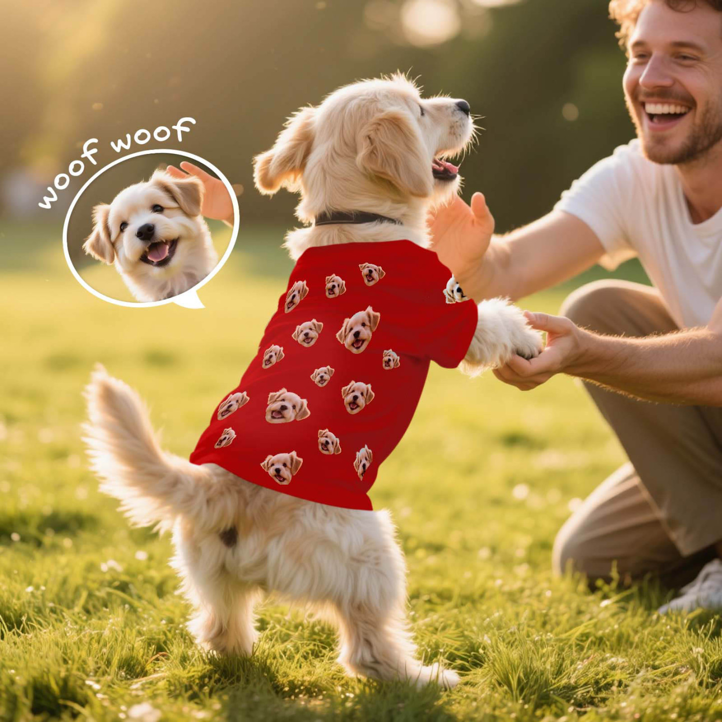 Personalisiertes T-shirt Mit Foto Und Text – Hunde-shirt, Individuelles Geschenk Für Tierliebhaber - MyFaceSocksDE