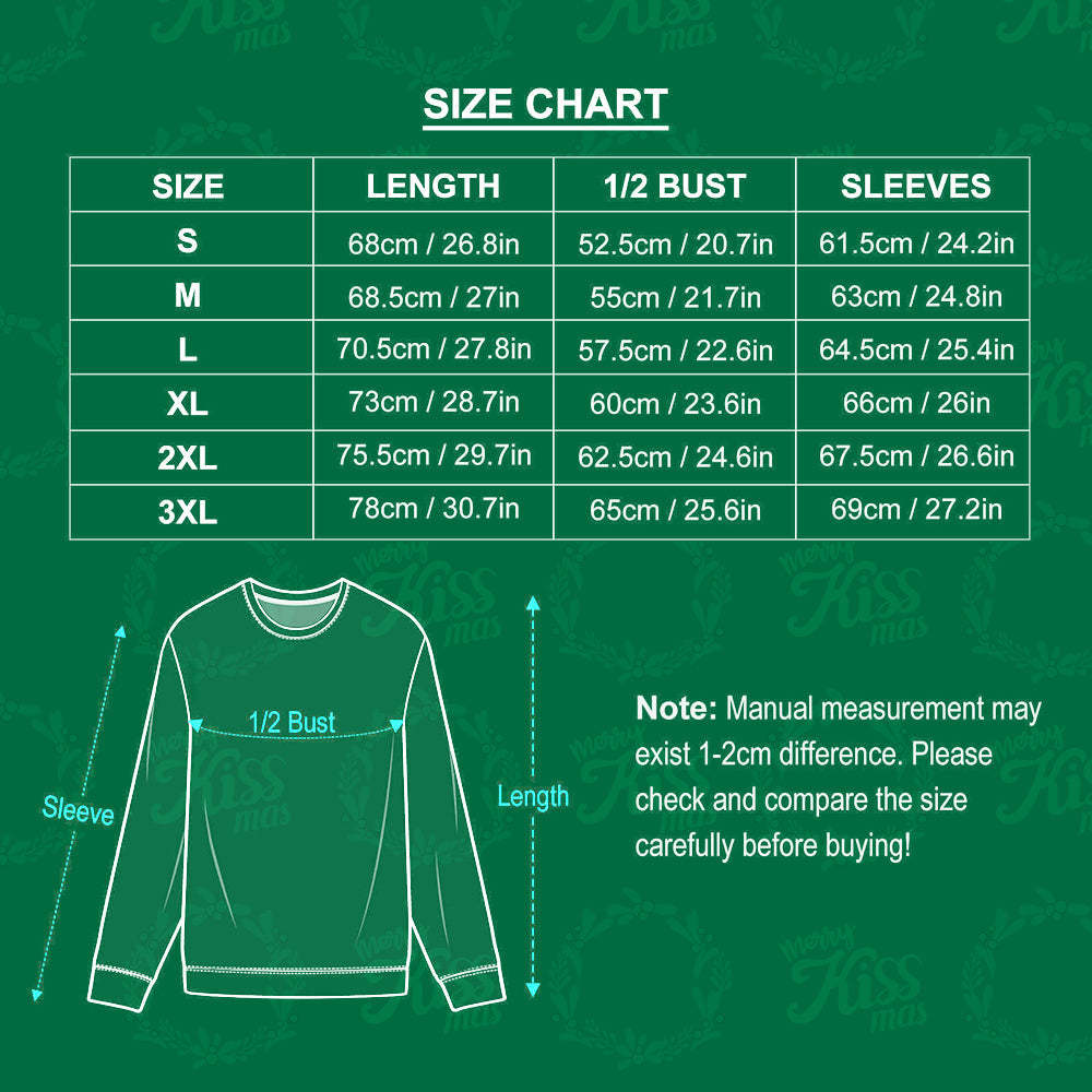 Custom Face Herren-pullover Mit Rundhalsausschnitt, Foto, Weihnachten, Familie, Weihnachten, Leds-pullover - MyFaceSocksDE