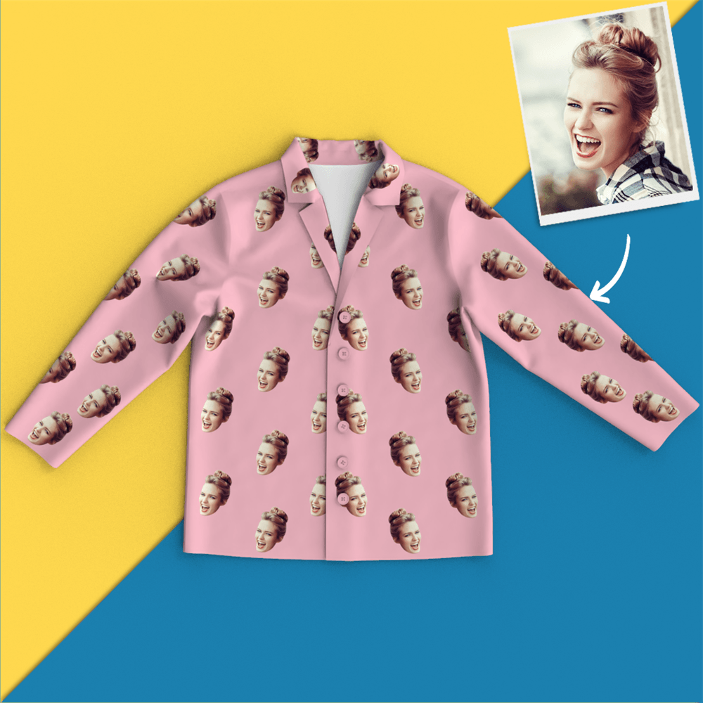 Custom Face Pyjamas Home Pyjamas Leisure Wear – Buntes Großeltern-geschenk - GesichtSocken