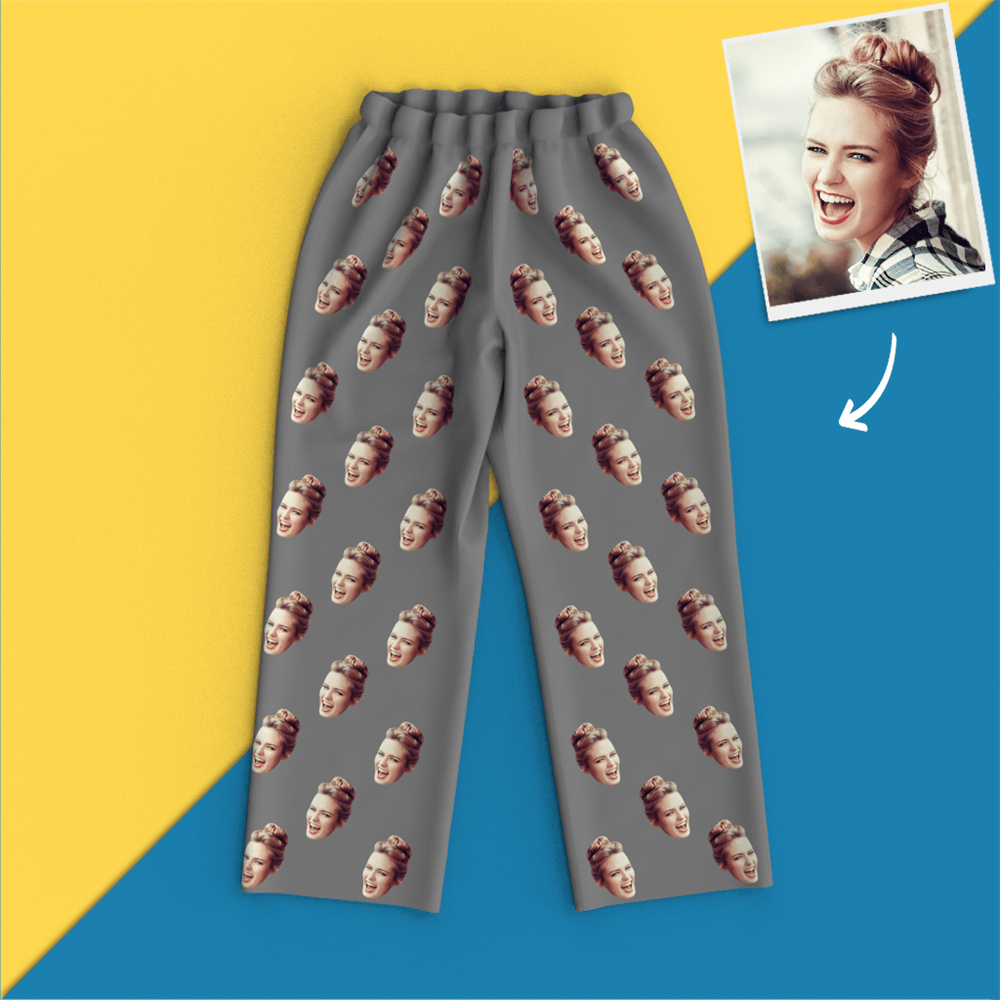 Custom Face Pyjamas Home Pyjamas Leisure Wear – Buntes Großeltern-geschenk - GesichtSocken