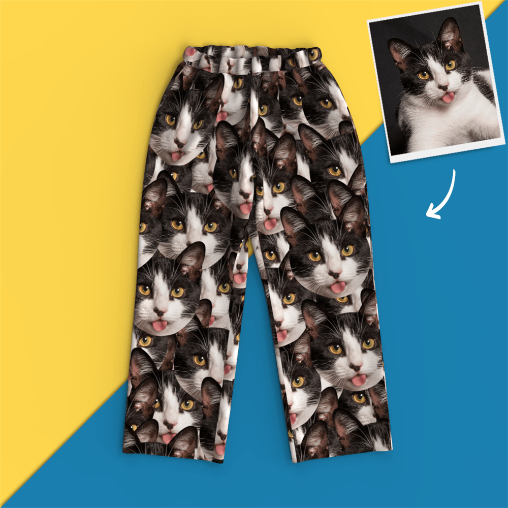 Geschenke Für Opa Custom Face Mash Langarm Pyjama Freizeitkleidung - GesichtSocken