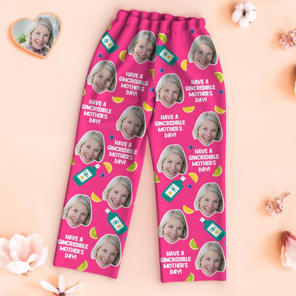 Custom Face Pyjamas Have A Cincredible Mother's Day Personalisiertes Foto-pyjama-set Muttertagsgeschenke - GesichtSocken