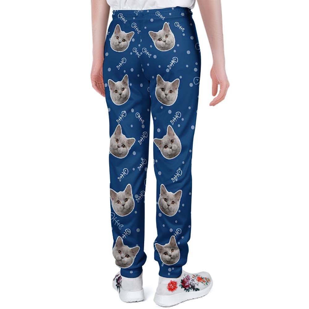 Benutzerdefinierte Katze Gesicht Jogginghose Unisex Jogger Geschenk Für Tierliebhaber - GesichtSocken