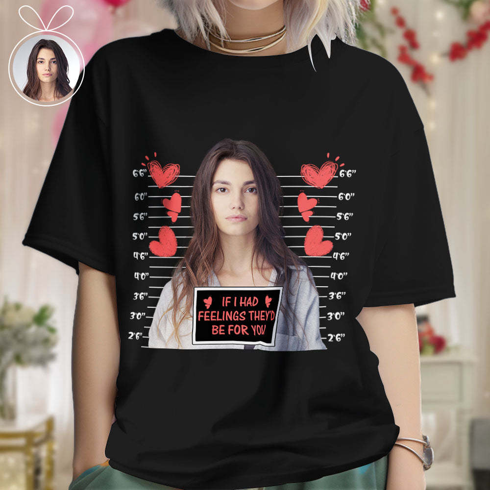 Individuelle Foto-t-shirts, Personalisiertes Brust-foto-t-shirt, Valentinstagsgeschenke Für Paare - GesichtSocken