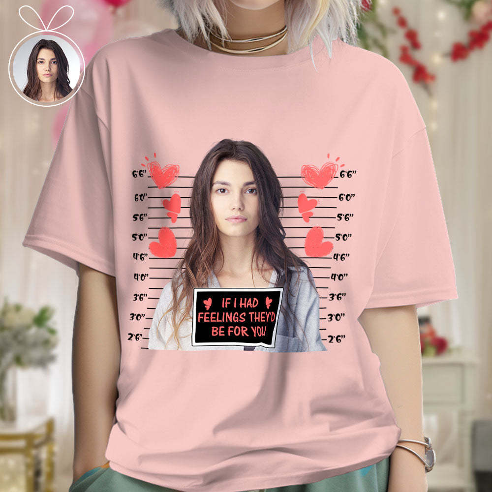 Individuelle Foto-t-shirts, Personalisiertes Brust-foto-t-shirt, Valentinstagsgeschenke Für Paare - GesichtSocken