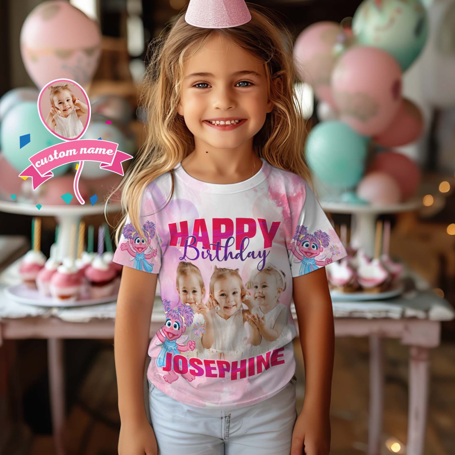 Benutzerdefiniertes Gesichts-t-shirt, Personalisiertes T-shirt, Geschenk Für Kinder, Geburtstag, Süßes Geschenk, Passende Shirts Für Papa Und Sohn - MyFaceSocksDE