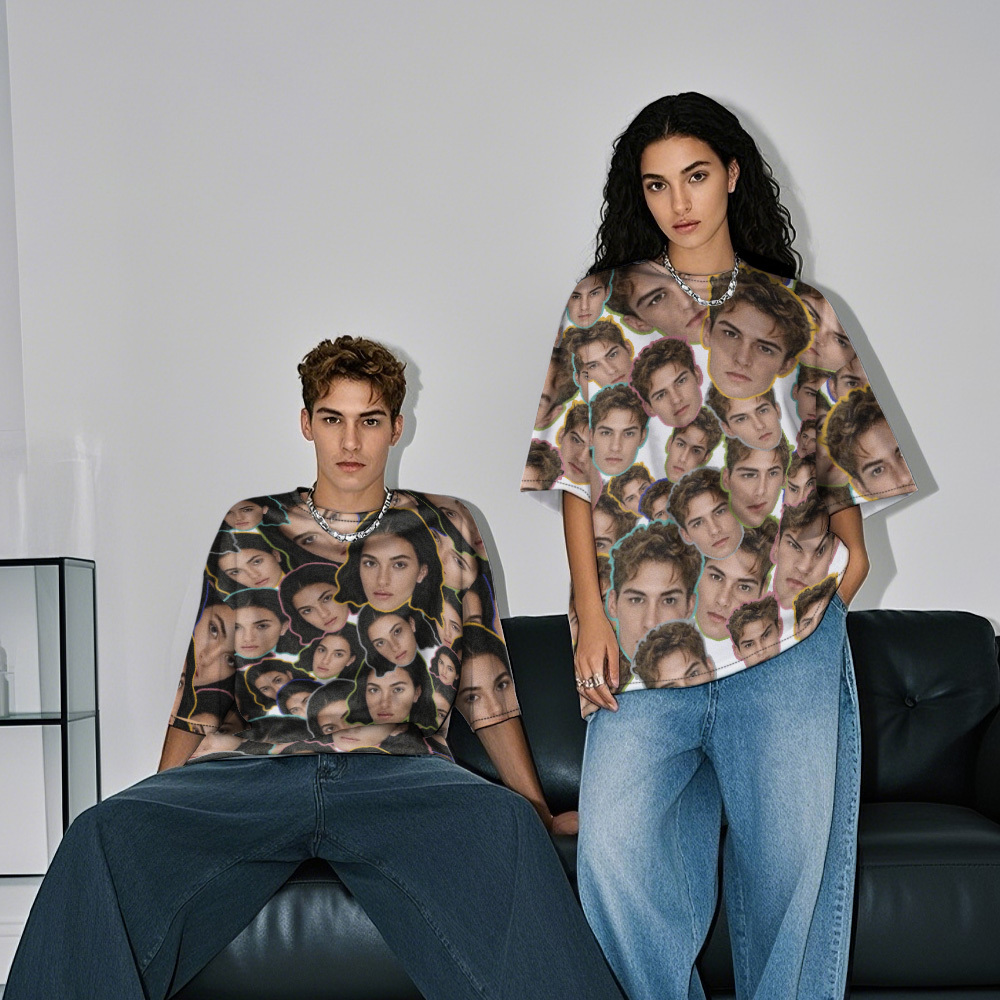 Personalisierte Mash Gesicht Foto Vintage T-shirts Custom Foto T Einzigartige Geschenke - MyFaceSocksDE