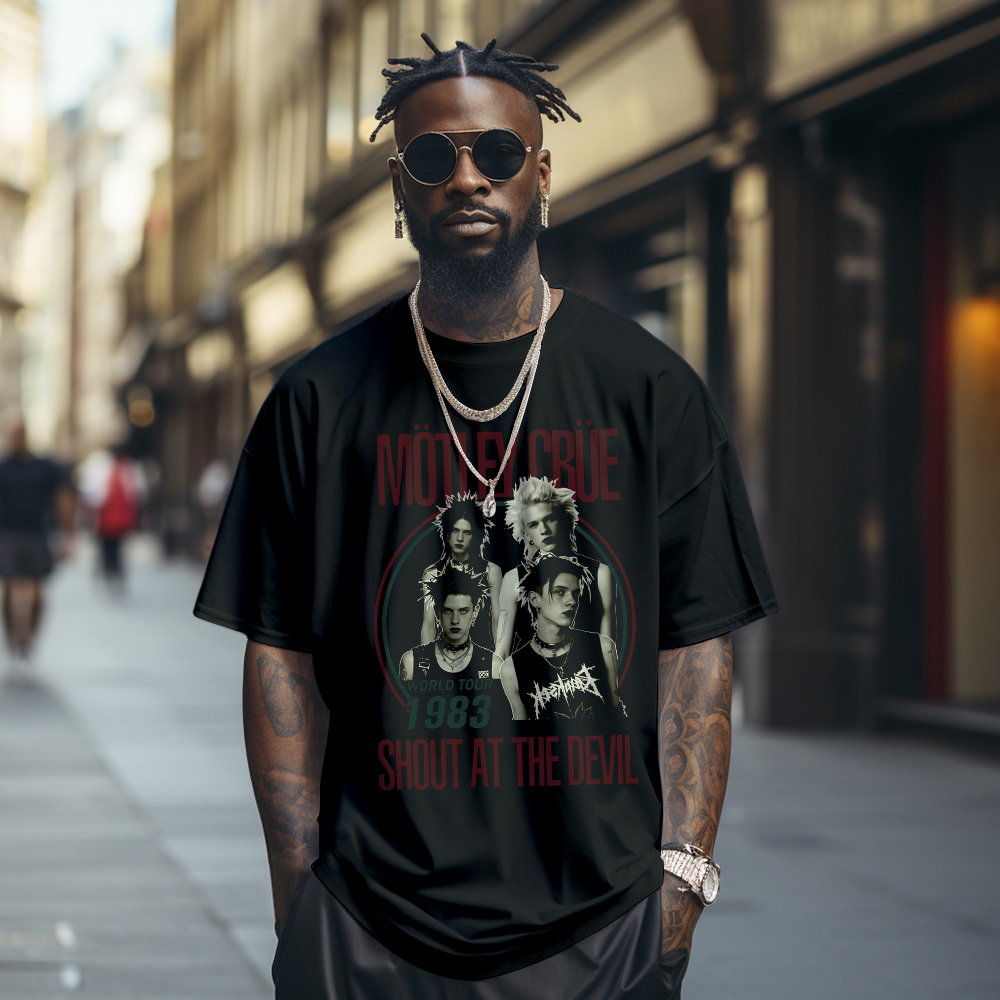 Motley Crue Shout At The Devil T-shirt, Personalisiertes Foto, Vintage T-shirt, Personalisiertes Foto, Vintage T-shirt, Motley Crue Shout At The Devil - MyFaceSocksDE