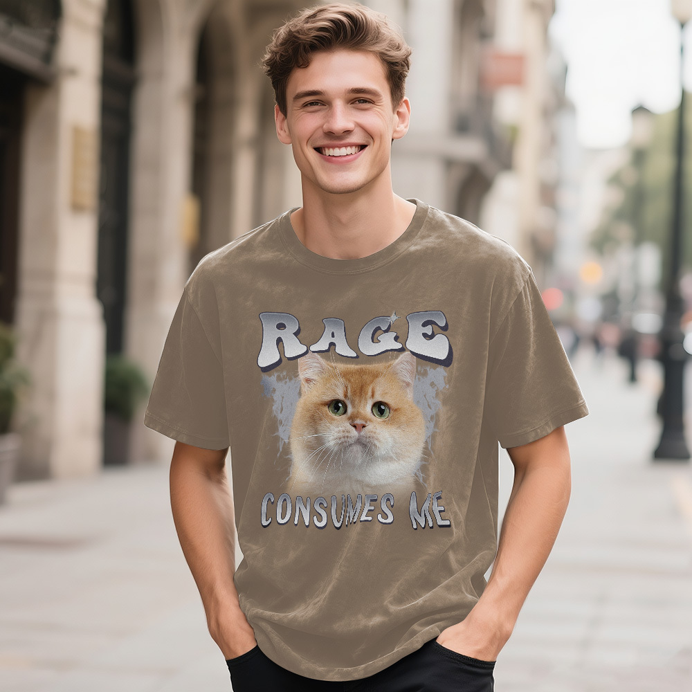 Personalisiertes Foto Vintage T-shirt Vintage Grafik T-shirt Retro Washed Vatertag Lustiges Haustier Humor Geschenk Unisex 90er Jahre Foto Top - MyFaceSocksDE