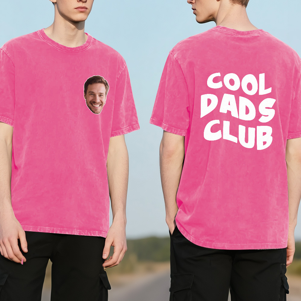 Benutzerdefinierte Retro Foto T-shirt Für Papa Personalisierte Text Bild Shirt Vintage-stil Vatertagsgeschenk - MyFaceSocksDE