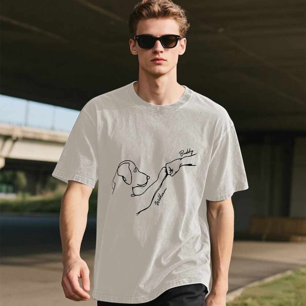 Benutzerdefinierte Pet Name Mash T-shirt Personalisierte Multicolor Papa Lustige Shirt Geschenk - MyFaceSocksDE