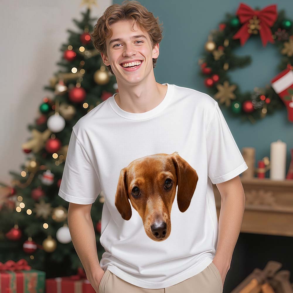 Individuelles Foto-t-shirt-set: Partnerlook Für Hund Und Besitzer – Personalisiertes Geschenk Für Tierliebhaber - MyFaceSocksDE