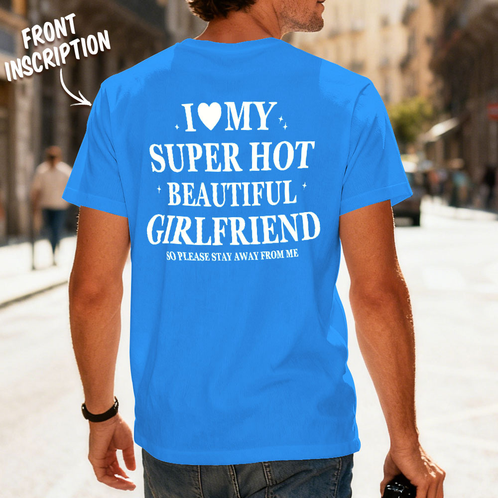 Individuell Gestaltetes Vintage-bootleg-shirt Aus Baumwolle Mit Namen, Personalisiertes T-shirt, 90er-jahre-t-shirt „ich Liebe Meine Freundin" - MyFaceSocksDE