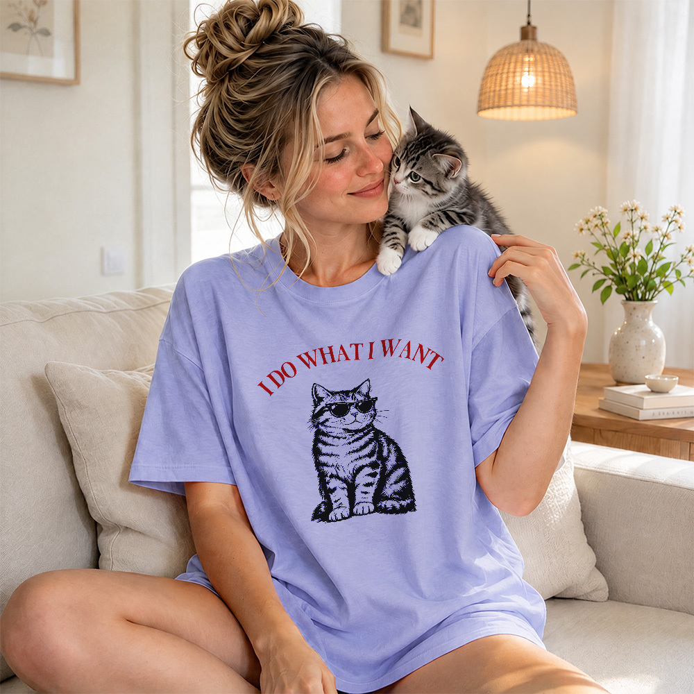 T-Shirt Mit Getigerter Katze – Auffälliges Grafik-T-Shirt Für Katzenliebhaber, Aktivisten Und Unterstützer, Statement-Geschenk Für Die Feiertage - MyFaceSocksDE