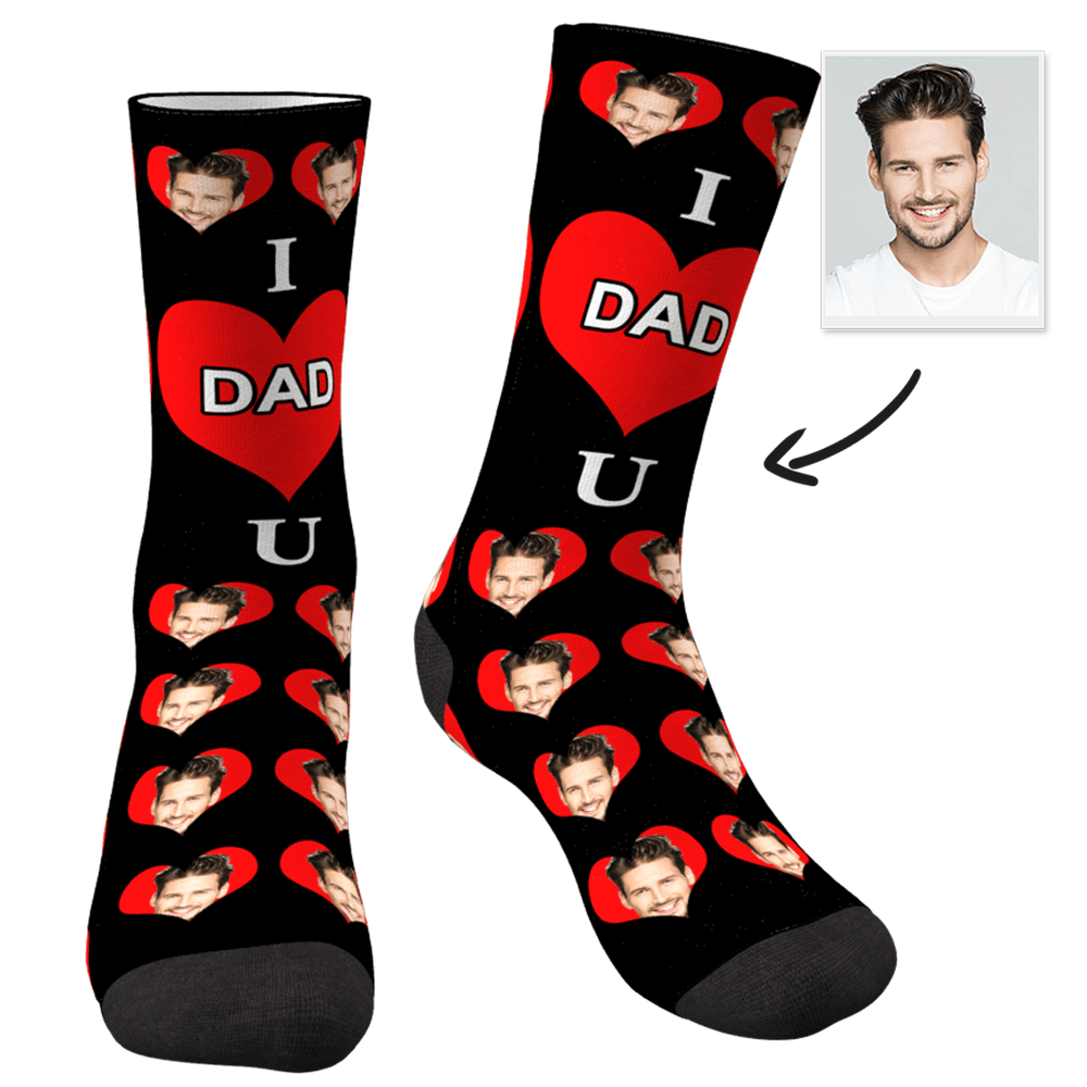 Custom Photo Socks Love Mom - MyFaceSocks