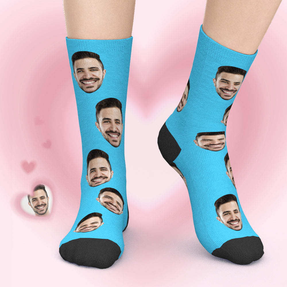 Online-Vorschau Personalisierte Gesicht Socken -3D Visualisierung Socken Mehrere Gesichter