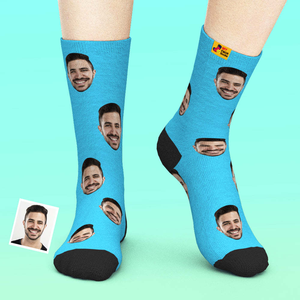 Online-Vorschau Personalisierte Gesicht Socken -3D Visualisierung Socken Mehrere Gesichter