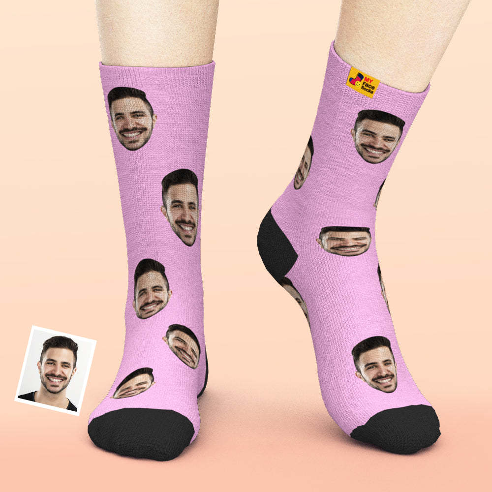 Online-Vorschau Personalisierte Gesicht Socken -3D Visualisierung Socken Mehrere Gesichter
