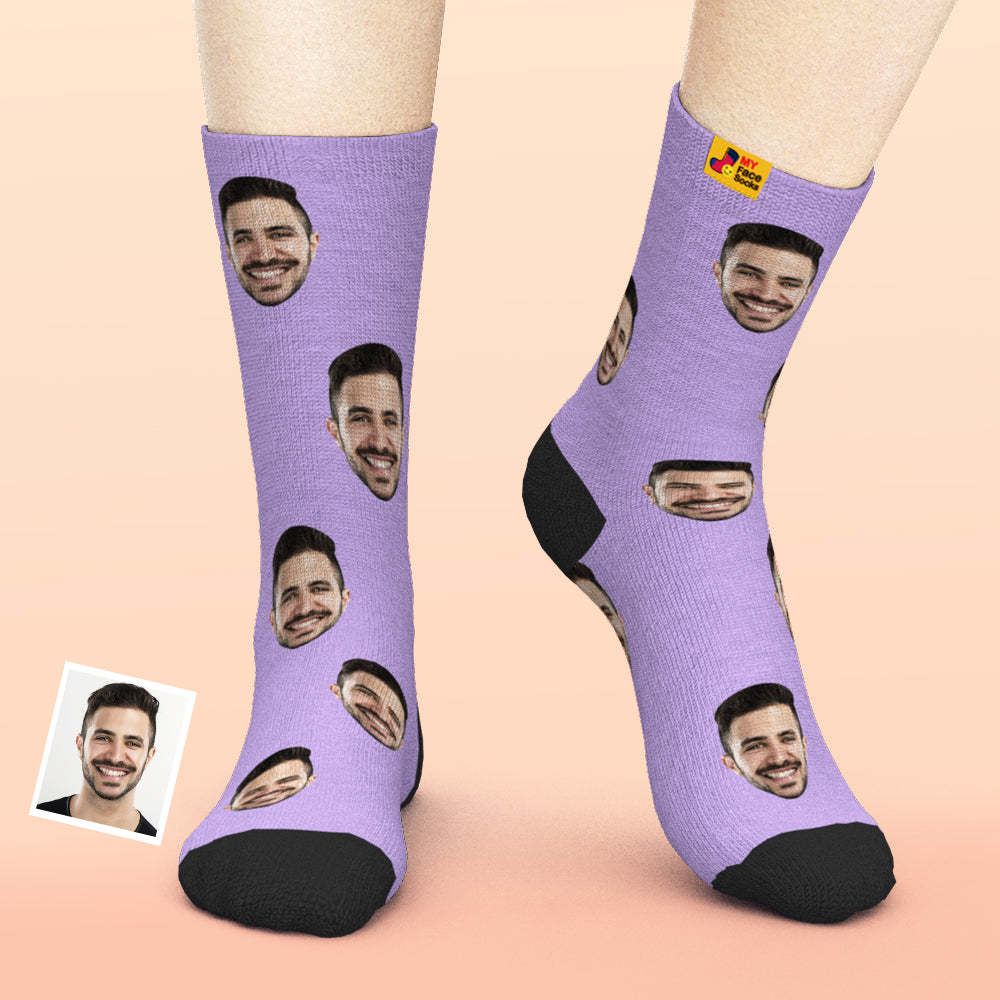 Online-Vorschau Personalisierte Gesicht Socken -3D Visualisierung Socken Mehrere Gesichter