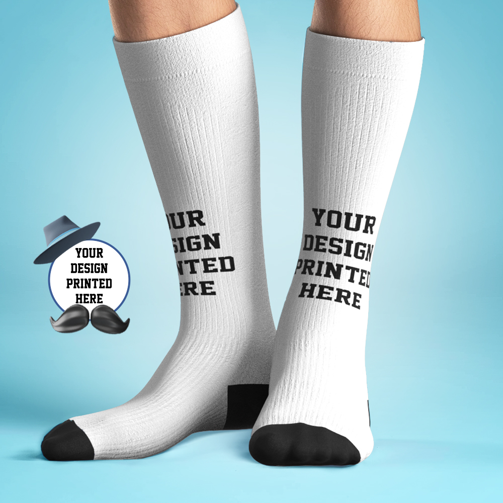 Passen Sie Ihr Design An Kniestrümpfe An, Personalisierte Kompressionsstrümpfe Zum Vatertag, Turnier, Sport, Team, Baseball, Softball, Fußball - MyFaceSocksDE