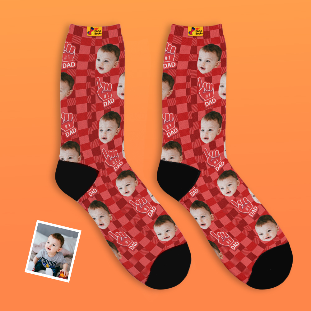 Benutzerdefinierte Gesichtssocken, Personalisierte Vatertagsgeschenke - MyFaceSocksDE