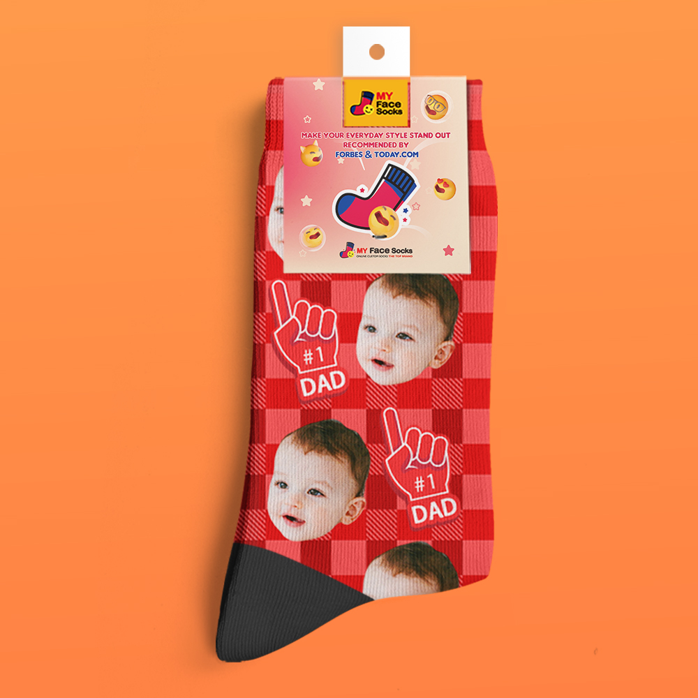 Benutzerdefinierte Gesichtssocken, Personalisierte Vatertagsgeschenke - MyFaceSocksDE