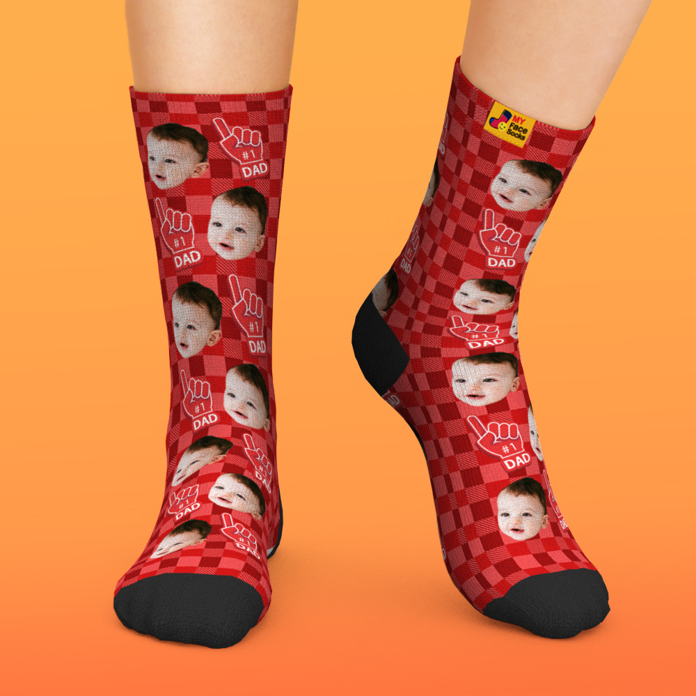 Benutzerdefinierte Gesichtssocken, Personalisierte Vatertagsgeschenke - MyFaceSocksDE