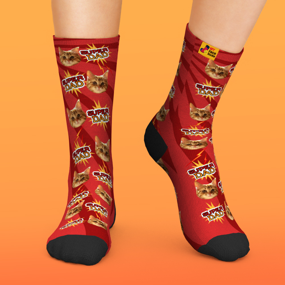 Benutzerdefinierte Gesichtssocken, Personalisierte Vatertagsgeschenke - MyFaceSocksDE